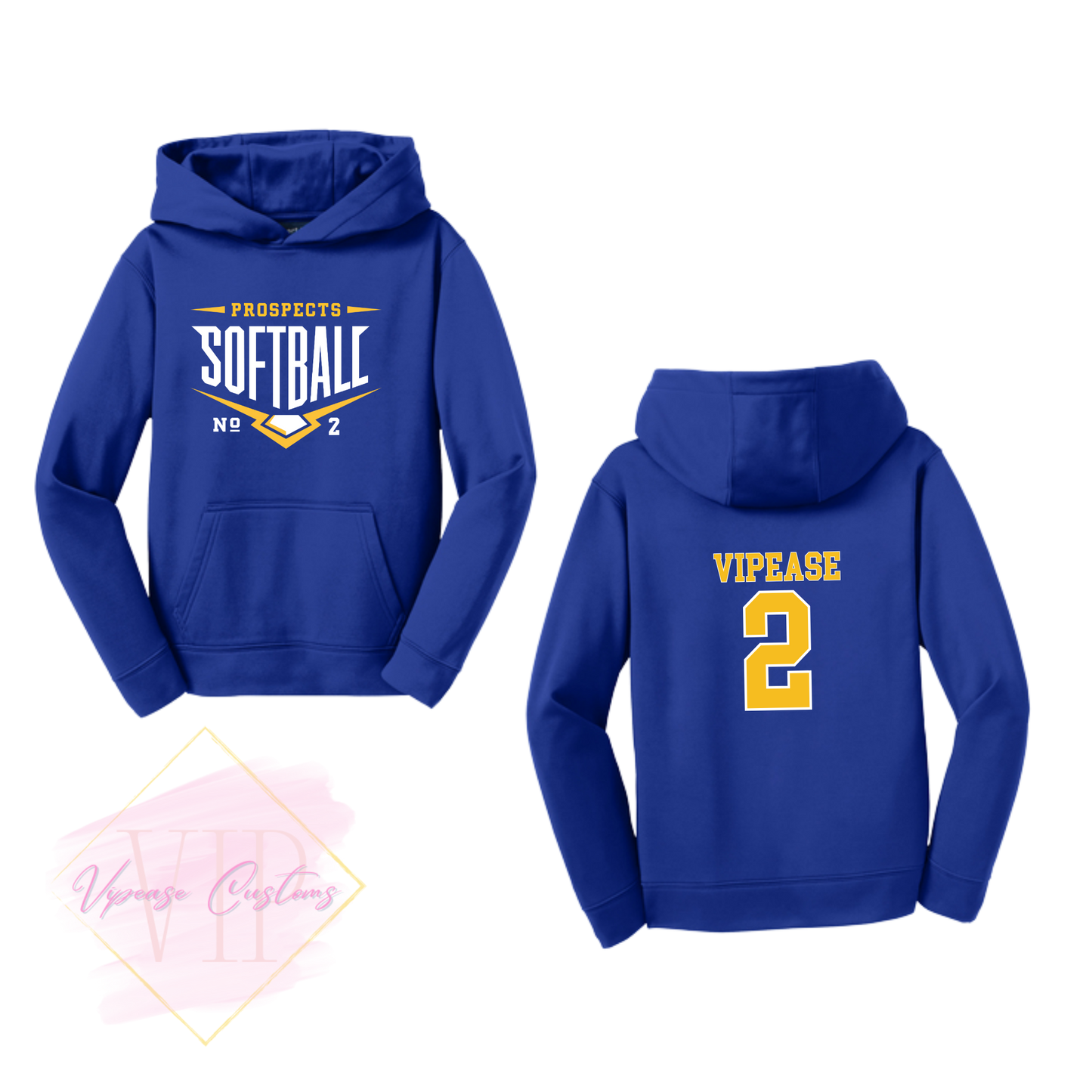 PROSPECTS SOFTBALL-2 F244 Sport-Tek® Sport-Wick® Fleece Hooded Pullover & YST244 Sport-Tek® Youth Sport-Wick® Fleece Hooded Pullover