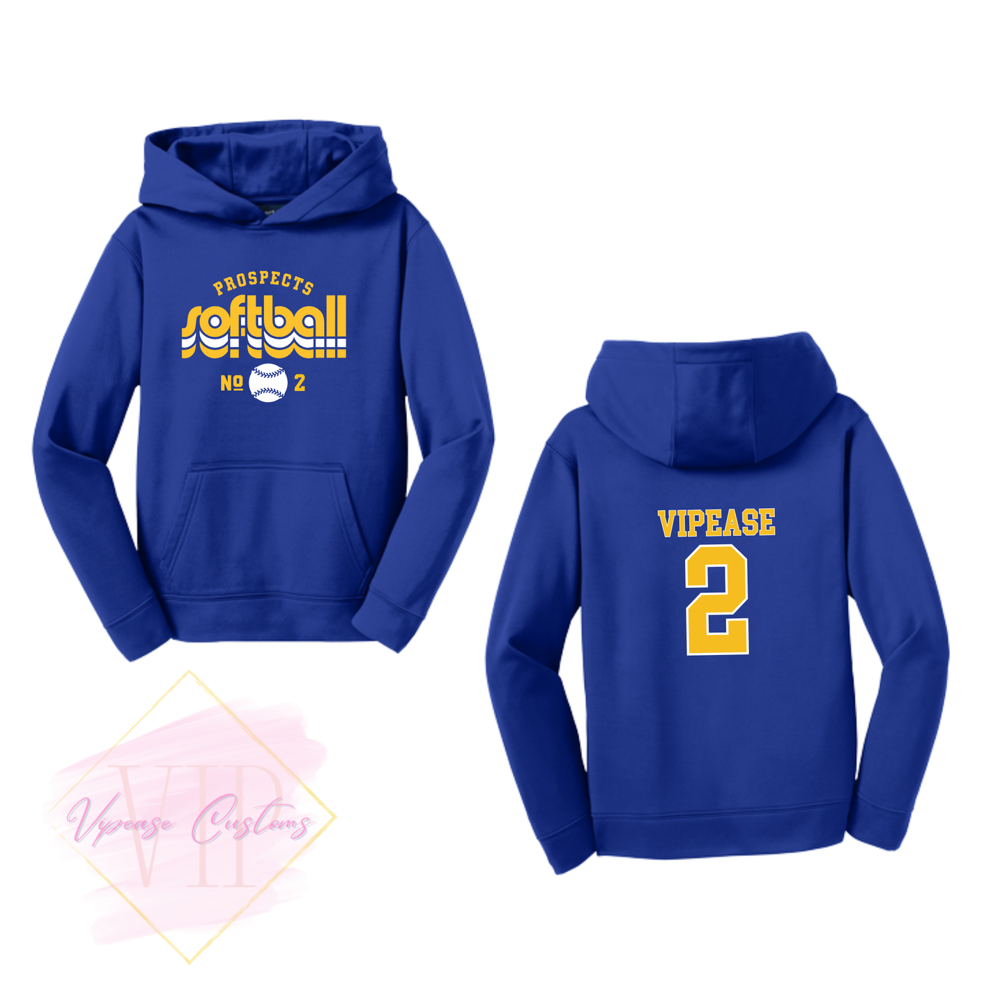 PROSPECTS SOFTBALL-2 F244 Sport-Tek® Sport-Wick® Fleece Hooded Pullover & YST244 Sport-Tek® Youth Sport-Wick® Fleece Hooded Pullover