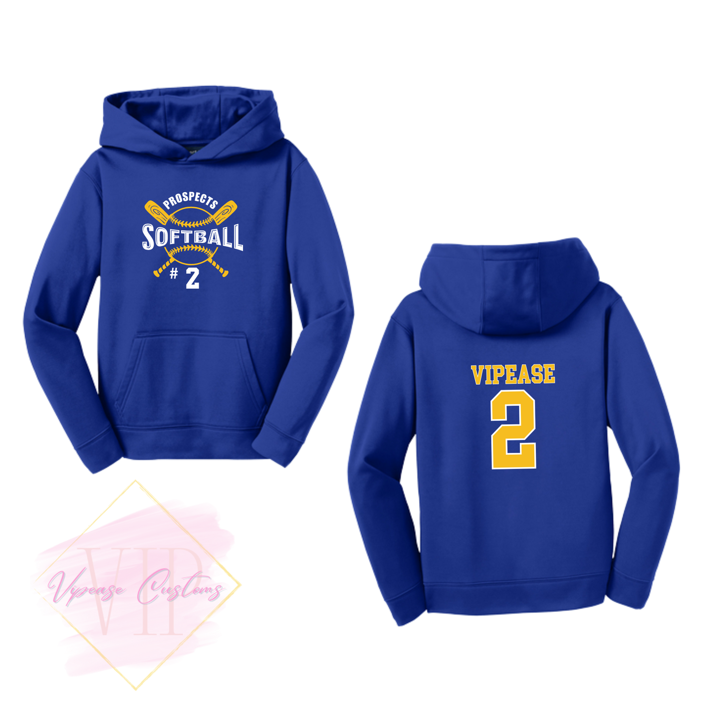PROSPECTS SOFTBALL-2 F244 Sport-Tek® Sport-Wick® Fleece Hooded Pullover & YST244 Sport-Tek® Youth Sport-Wick® Fleece Hooded Pullover