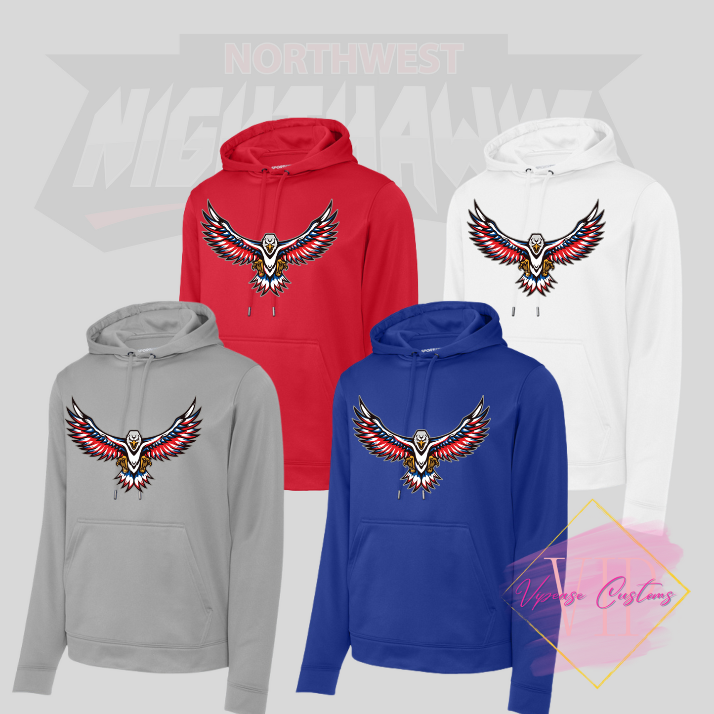 NW NIGHTHAWKS F244 Sport-Tek® Sport-Wick® Fleece Hooded Pullover