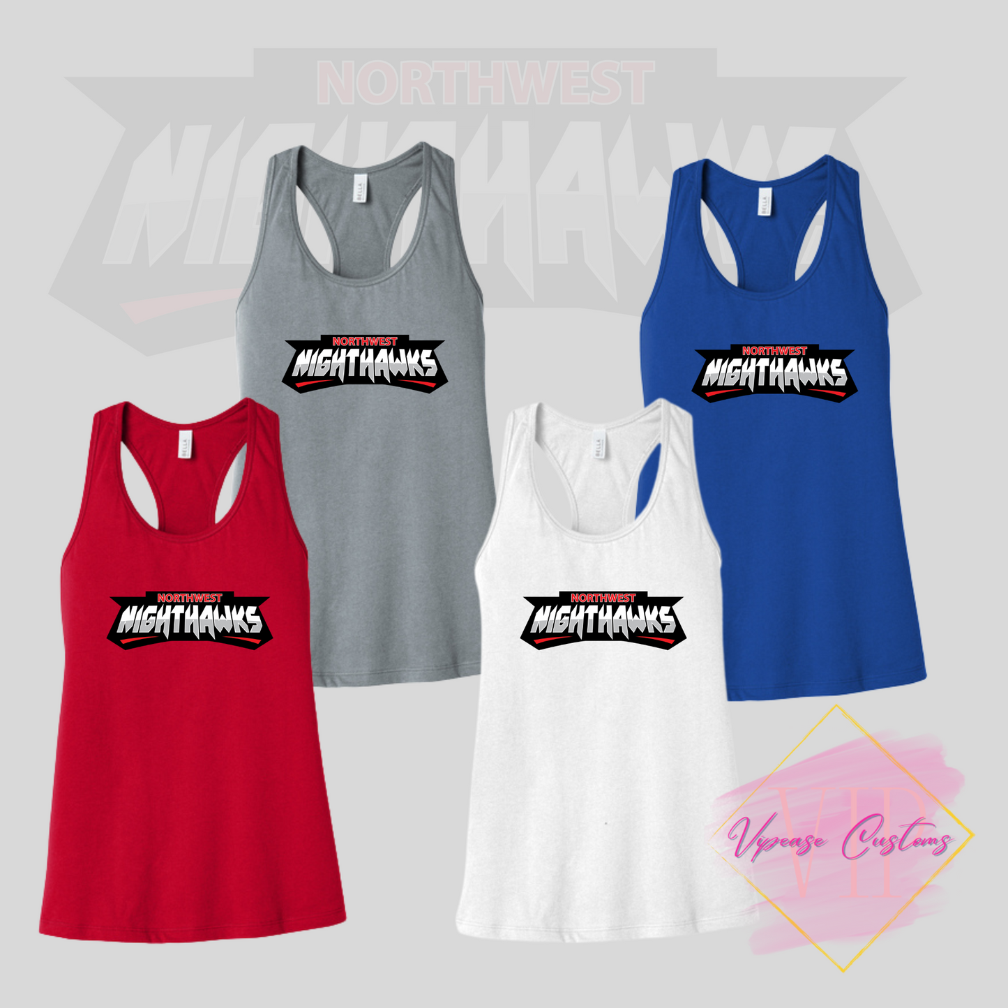 NW NIGHTHAWKS BC6008 BELLA+CANVAS ® Women’s Jersey Racerback Tank