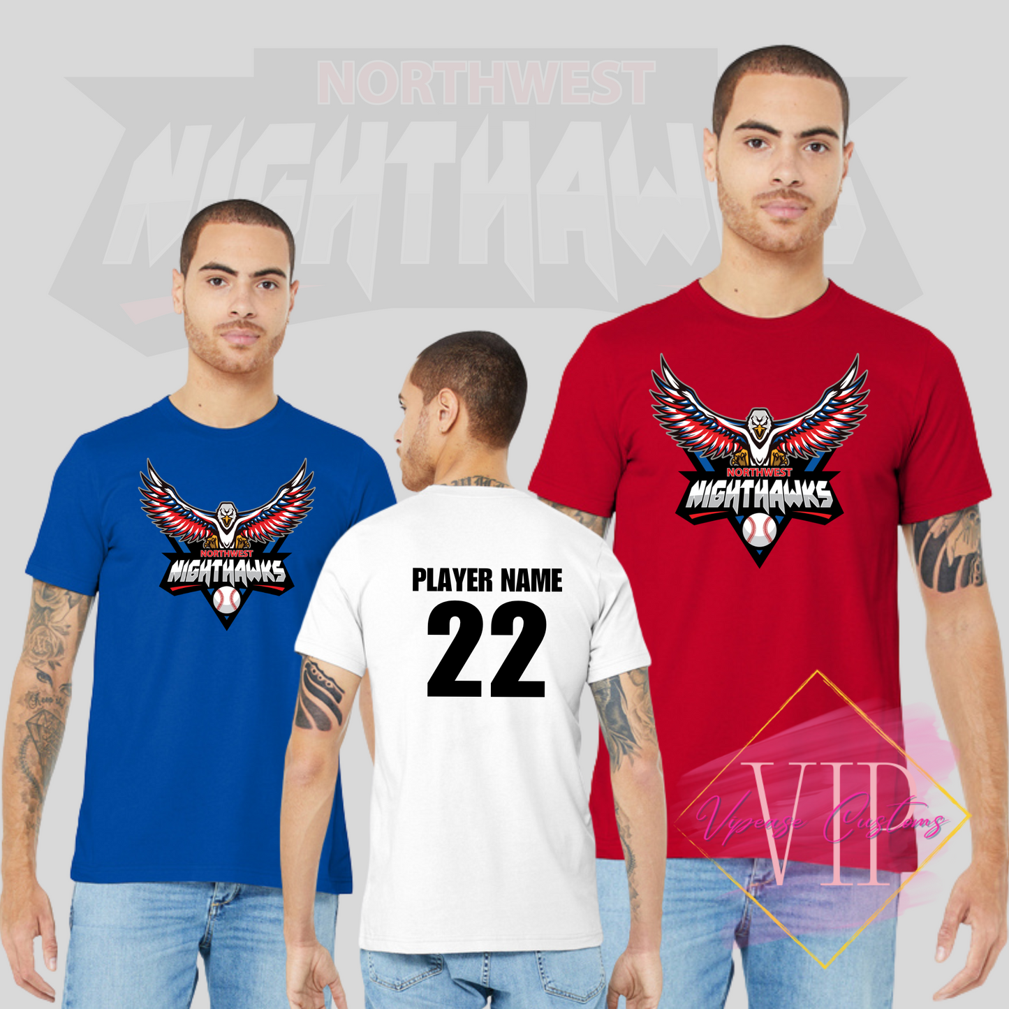 NW NIGHTHAWKS BELLA+CANVAS ® BC3001 Unisex Jersey Short Sleeve Tee