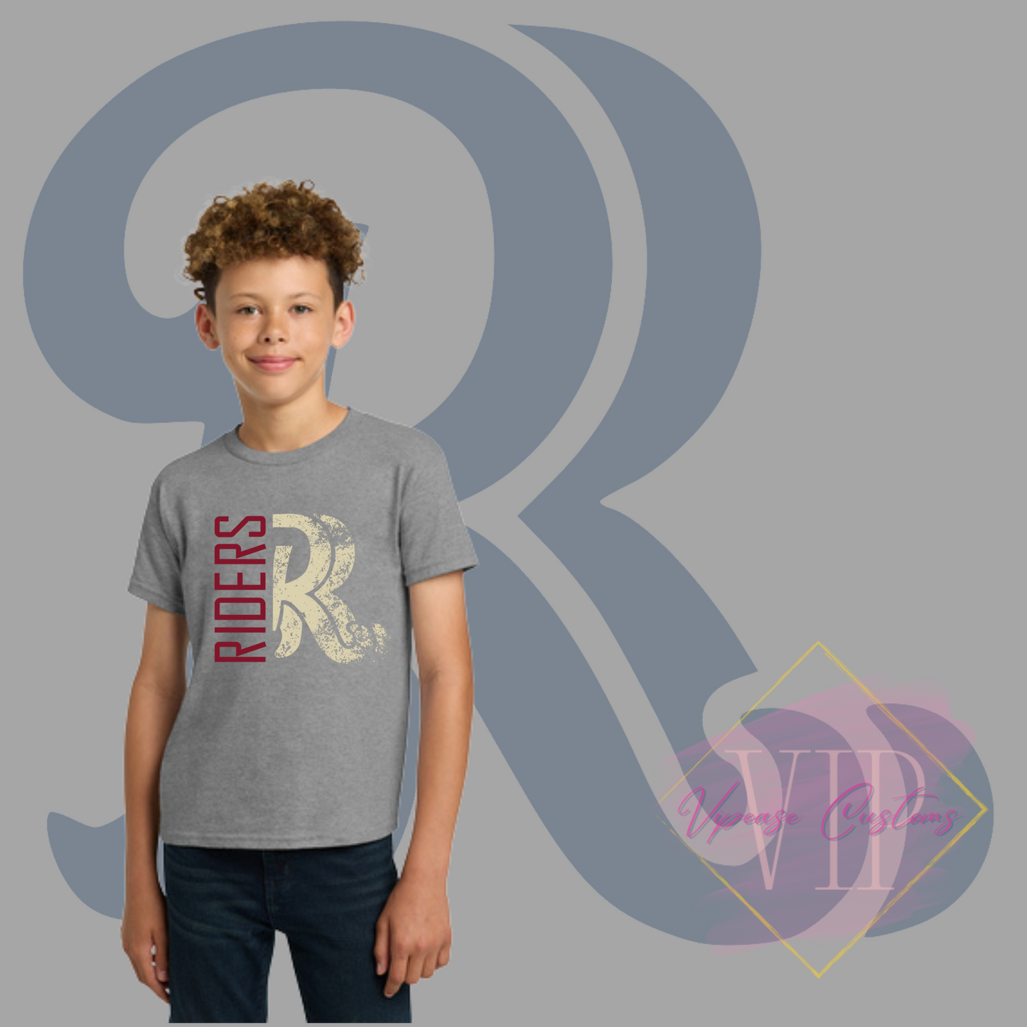 Distressed RR Gildan® - Youth Heavy Cotton™ 100% Cotton T-Shirt 5000B