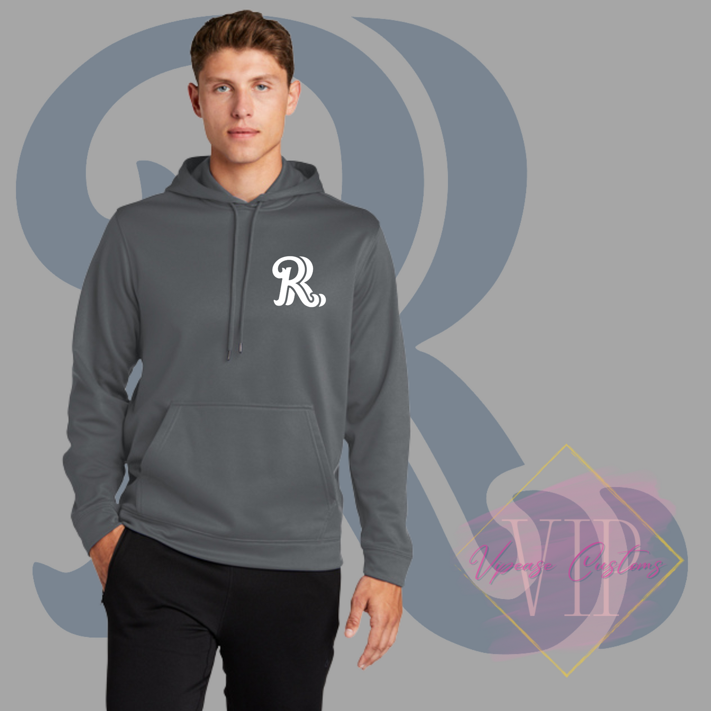 RR Pocket Logo F244 Sport-Tek® Sport-Wick® Fleece Hooded Pullover