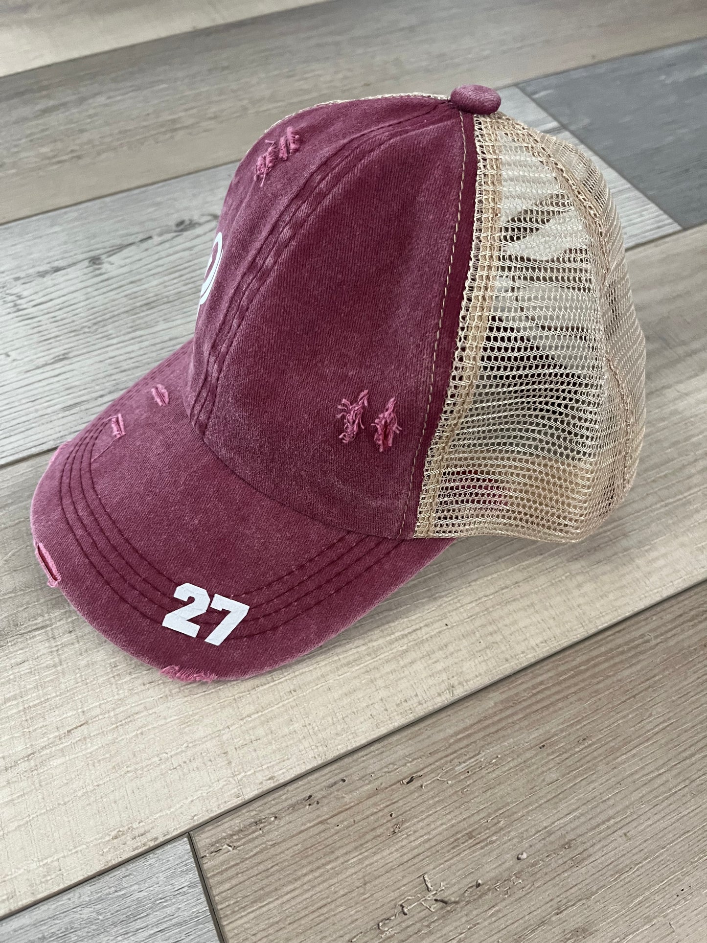 RR - Criss Cross Back Distressed Hat