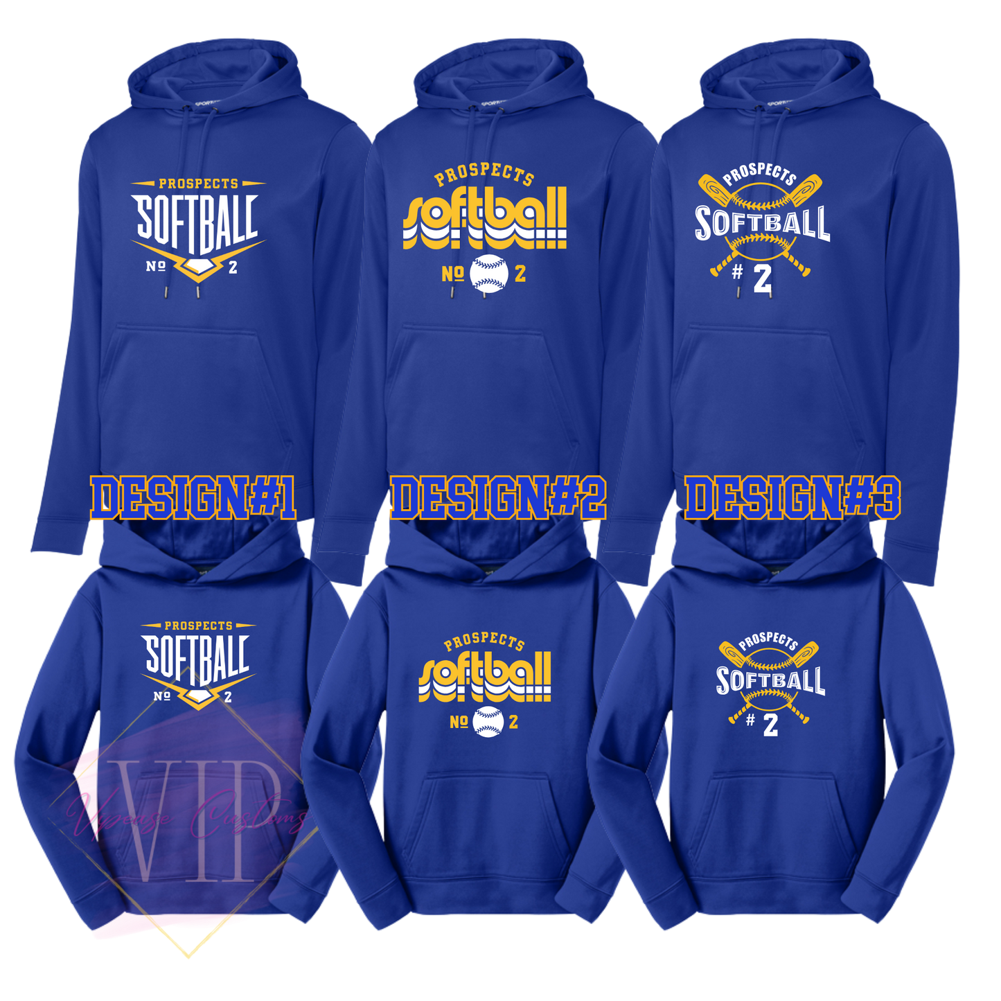 PROSPECTS SOFTBALL-2 F244 Sport-Tek® Sport-Wick® Fleece Hooded Pullover & YST244 Sport-Tek® Youth Sport-Wick® Fleece Hooded Pullover