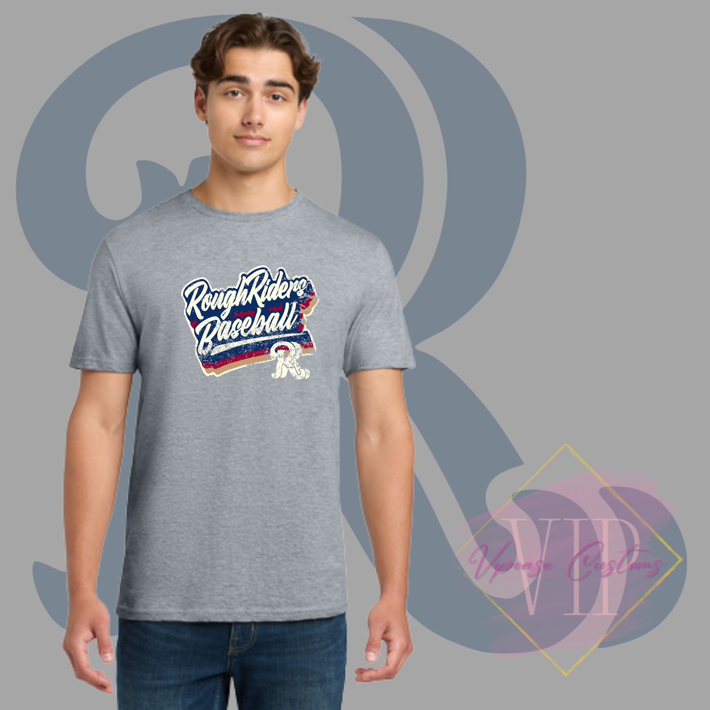 Textured RR Logo Gildan Softstyle® T-Shirt 64000