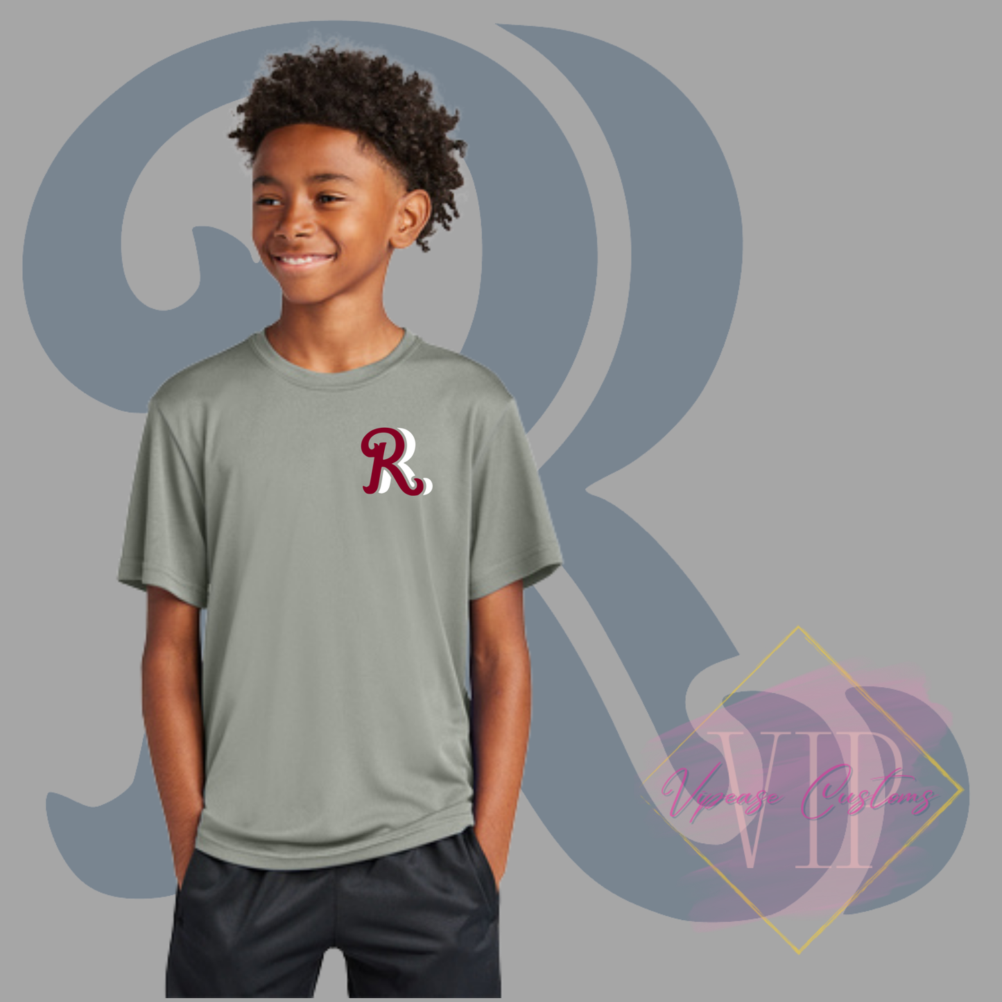 Red+White RR Pocket Logo-Sport-Tek® Youth PosiCharge® Competitor™ Tee YST350
