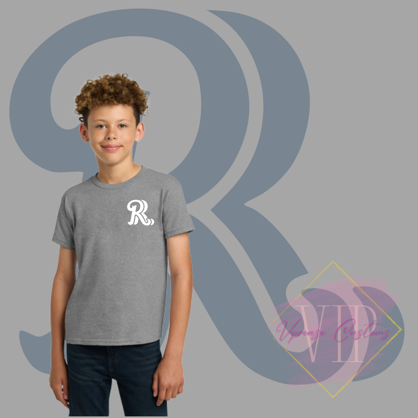 White RR Pocket Gildan® - Youth Heavy Cotton™ 100% Cotton T-Shirt 5000B