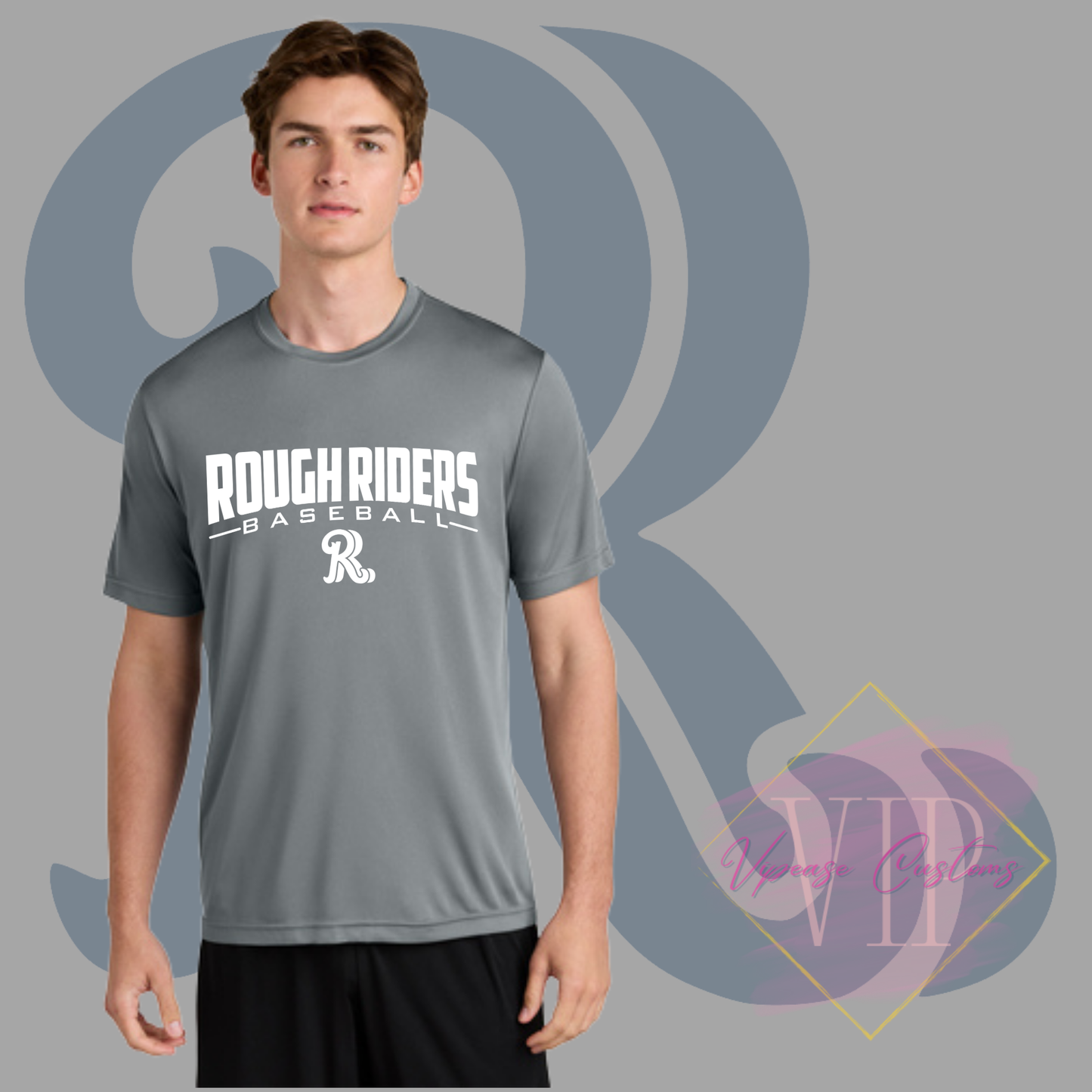 White Rough Riders logo- Sport-Tek® PosiCharge® Competitor™ Tee - ST350