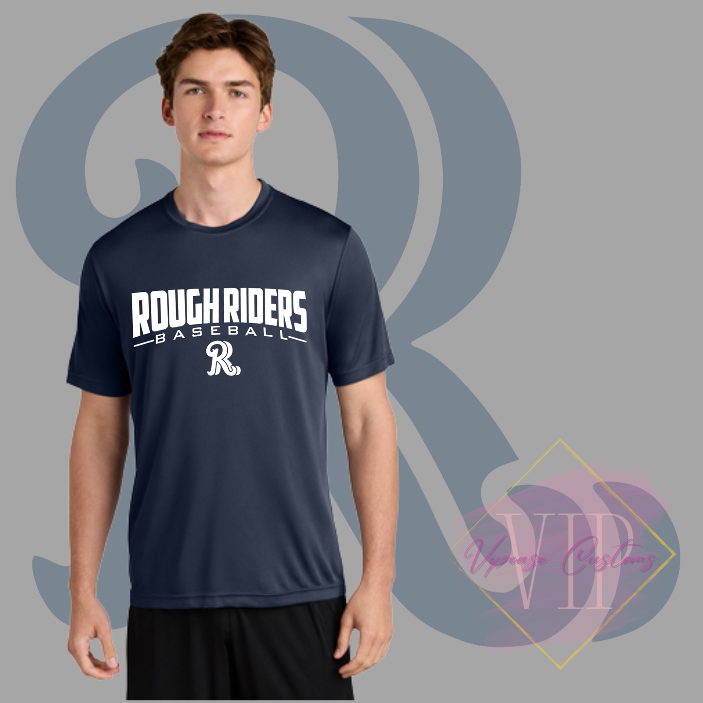 White Rough Riders logo- Sport-Tek® PosiCharge® Competitor™ Tee - ST350