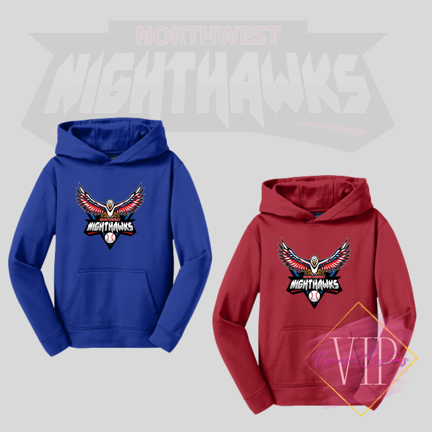 NW NIGHTHAWKS YSTF244 Sport-Tek® Sport-Wick® Fleece Hooded Pullover