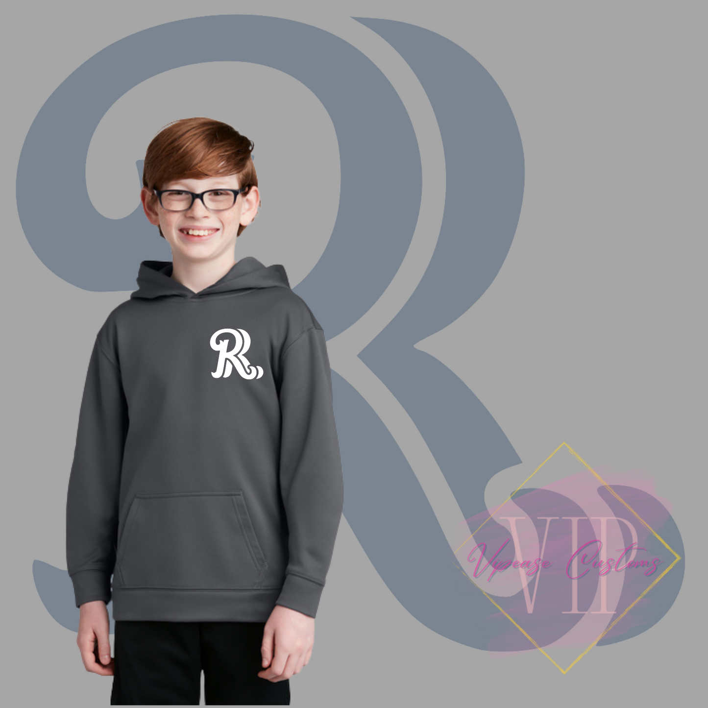 RR Pocket Logo YSTF244 Sport-Tek® Sport-Wick® Fleece Hooded Pullover