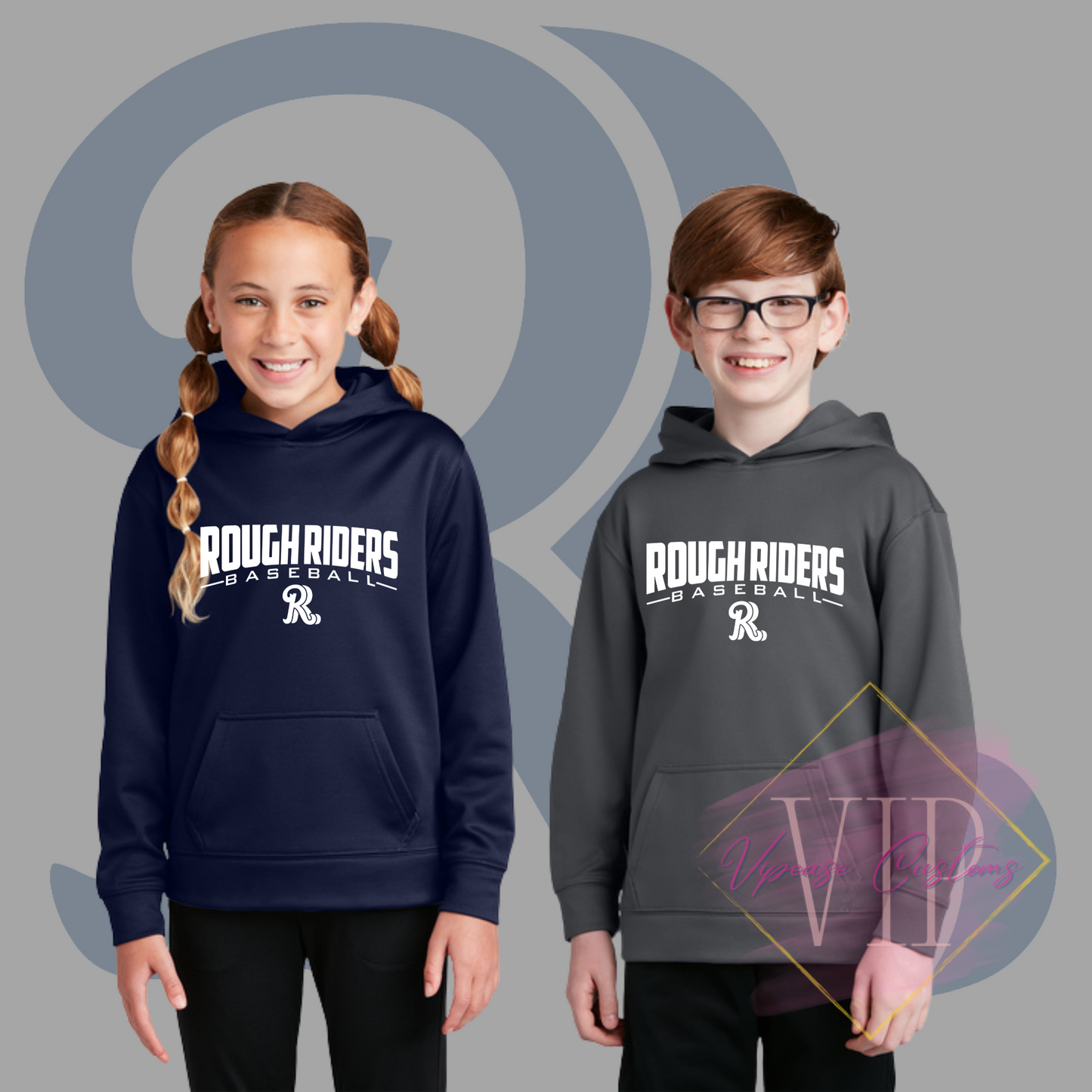 Rough Riders YSTF244 Sport-Tek® Sport-Wick® Fleece Hooded Pullover
