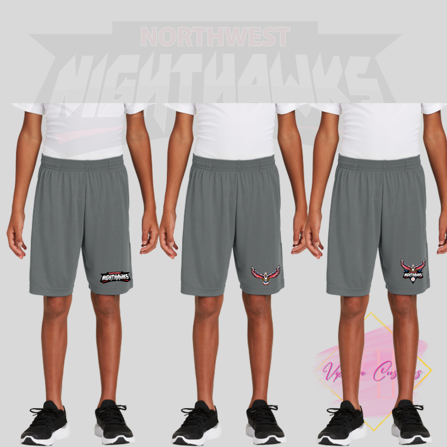 NW NIGHTHAWKS YST355P Sport-Tek® PosiCharge® Competitor™ Youth Pocketed Shorts
