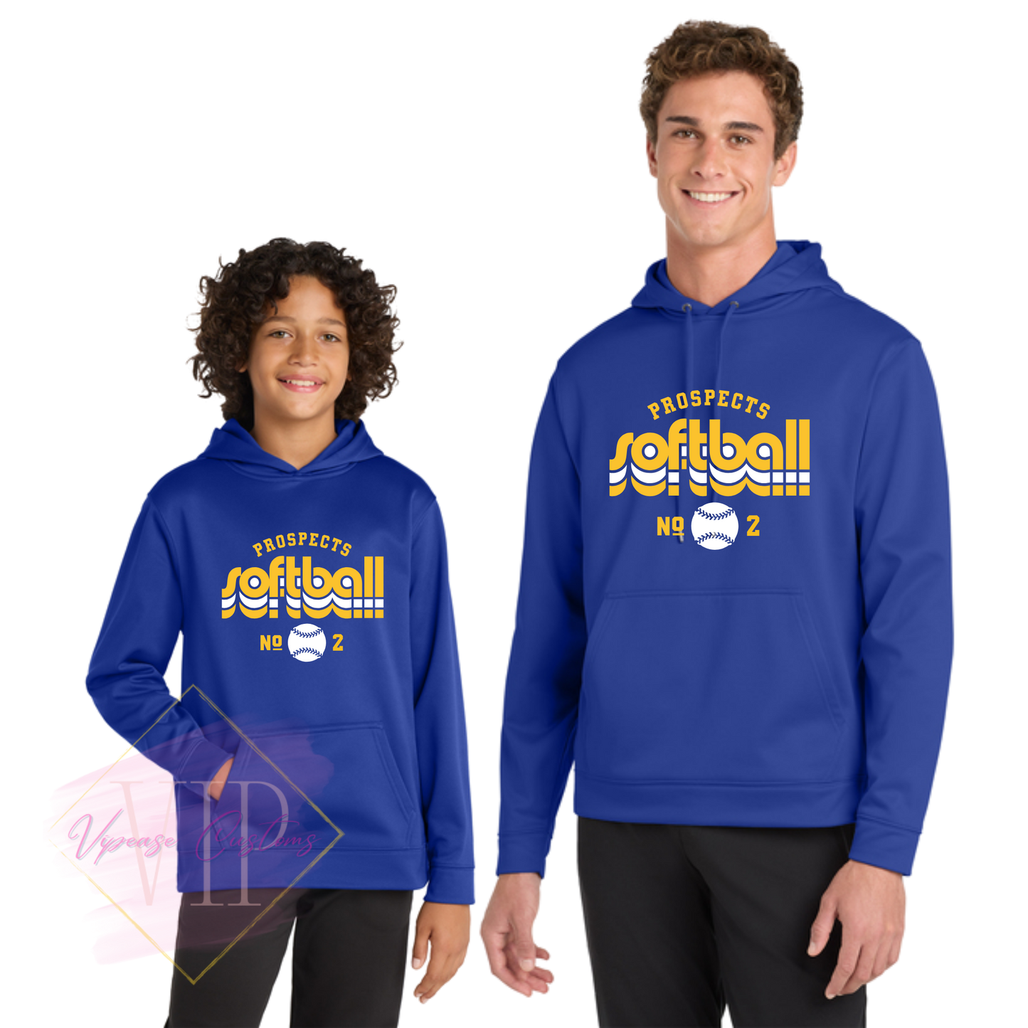 PROSPECTS SOFTBALL-2 F244 Sport-Tek® Sport-Wick® Fleece Hooded Pullover & YST244 Sport-Tek® Youth Sport-Wick® Fleece Hooded Pullover