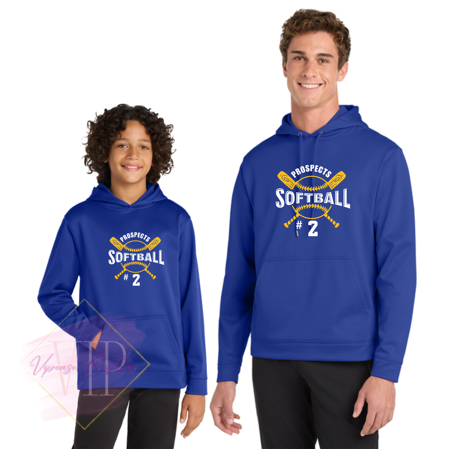 PROSPECTS SOFTBALL-2 F244 Sport-Tek® Sport-Wick® Fleece Hooded Pullover & YST244 Sport-Tek® Youth Sport-Wick® Fleece Hooded Pullover