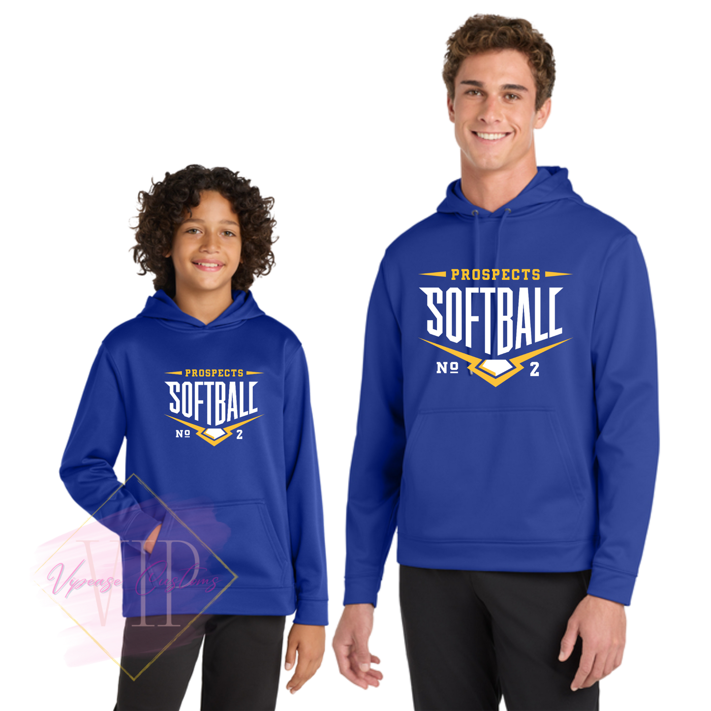 PROSPECTS SOFTBALL-2 F244 Sport-Tek® Sport-Wick® Fleece Hooded Pullover & YST244 Sport-Tek® Youth Sport-Wick® Fleece Hooded Pullover