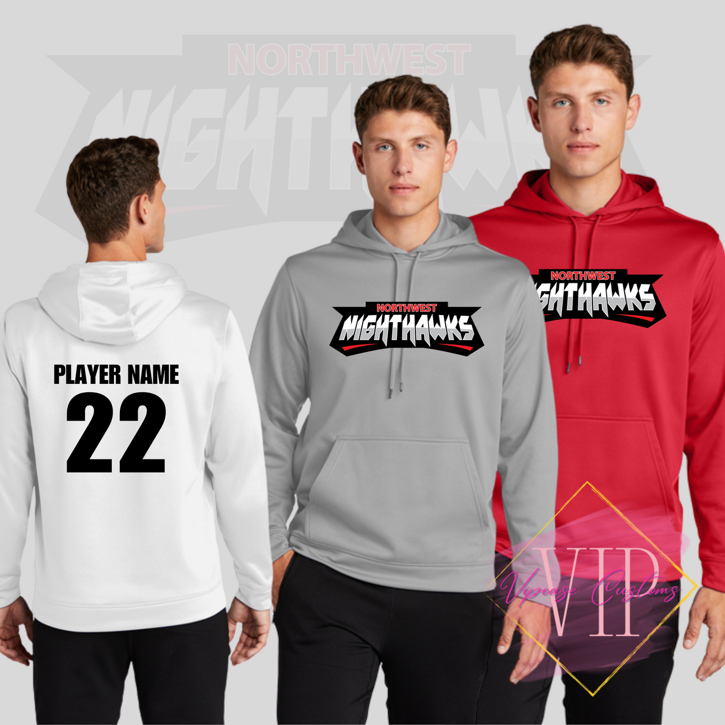 NW NIGHTHAWKS F244 Sport-Tek® Sport-Wick® Fleece Hooded Pullover