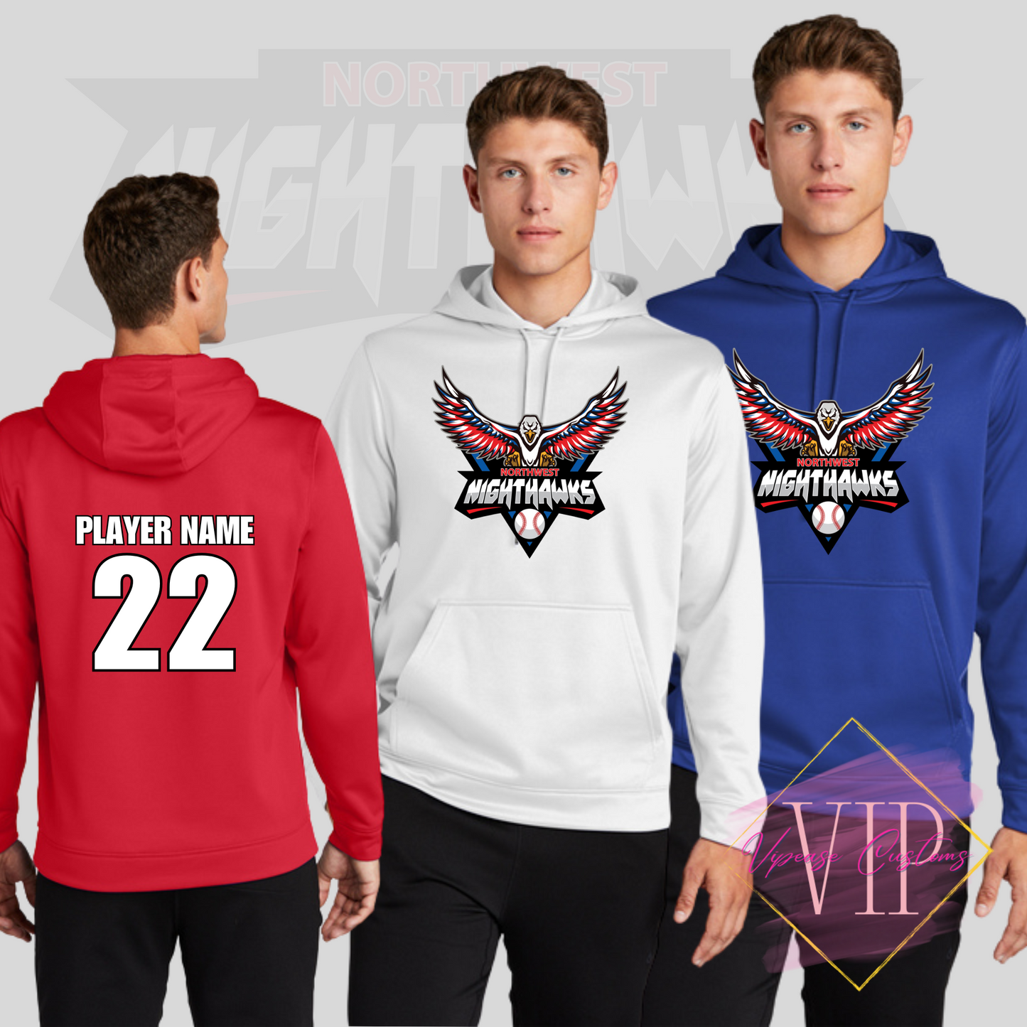 NW NIGHTHAWKS F244 Sport-Tek® Sport-Wick® Fleece Hooded Pullover