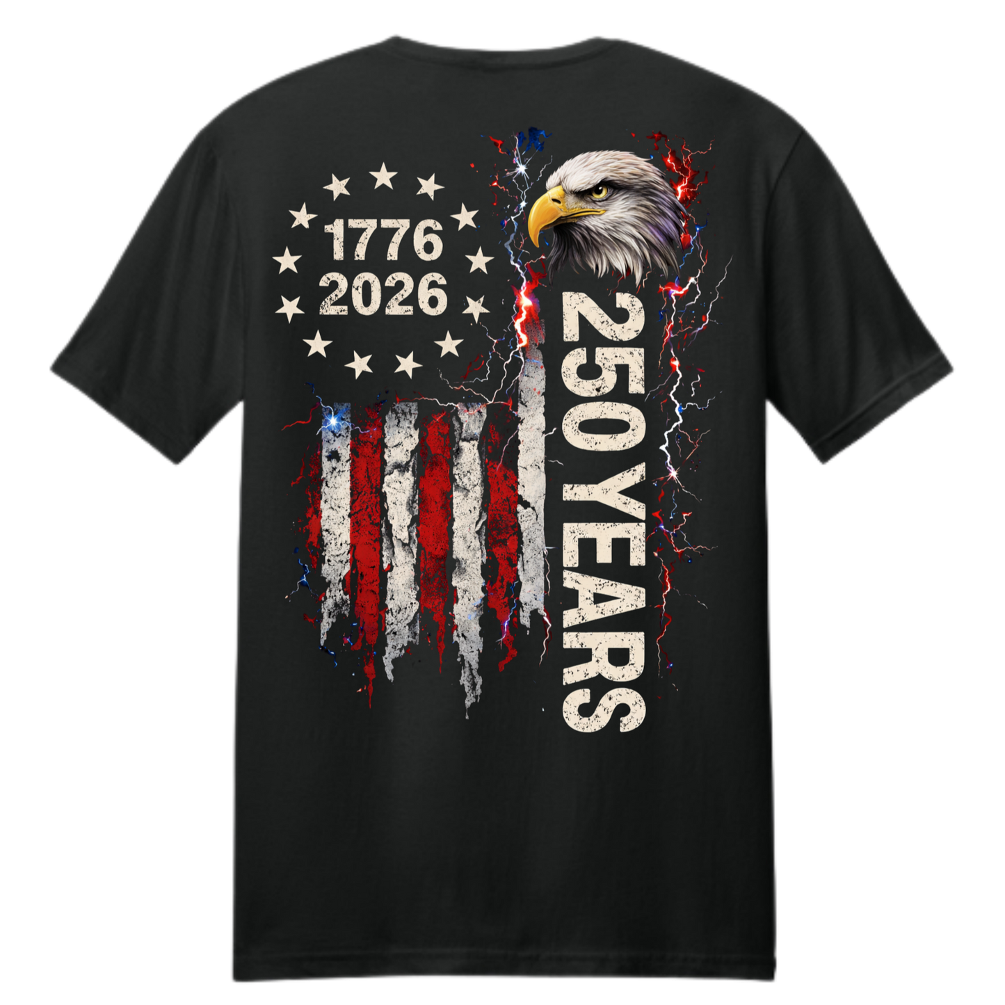 250 Years of Freedom Eagle Patriotic Tee | 1776–2026 America Anniversary Shirt