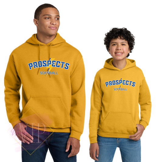 PROSPECTS SOFTBALL- 18500 Gildan® Heavy Blend™ Hooded Sweatshirt & 18500B Gildan® Youth Heavy Blend™ Hooded Sweatshirt