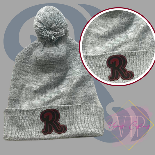 RR Patch - Adult Cuffed Knit Beanie Pom Pom - 1501P