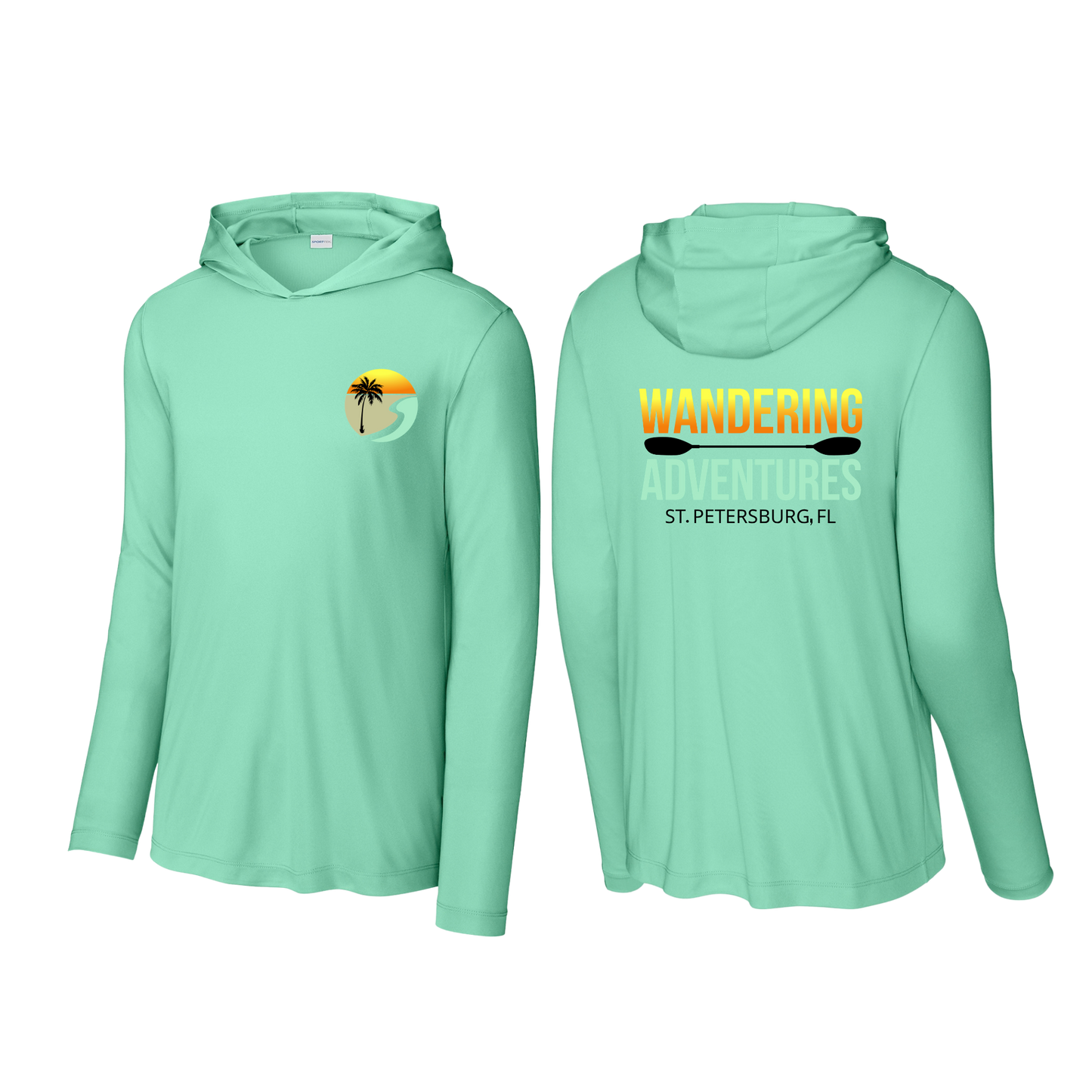 WANDERING ADVENTURES DRIFIT LONG SLEVEE HODDIE - SPORT-TEK® POSICHARGE® COMPETITOR™ TEE