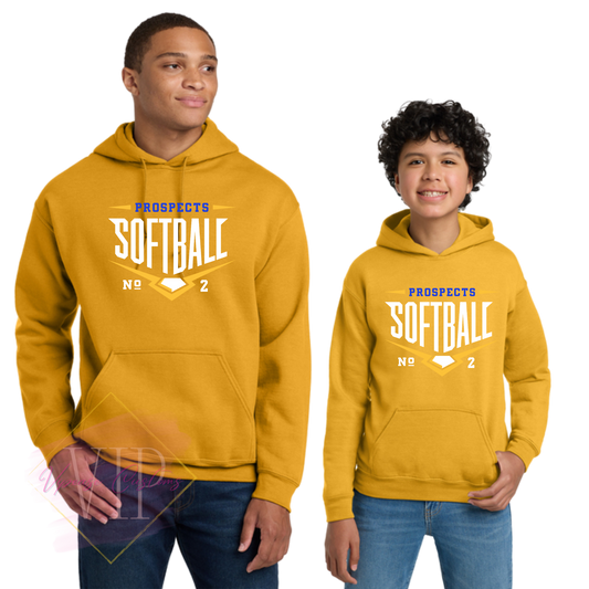 PROSPECTS SOFTBALL-2 18500 Gildan® Heavy Blend™ Hooded Sweatshirt & 18500B Gildan® Youth Heavy Blend™ Hooded Sweatshirt