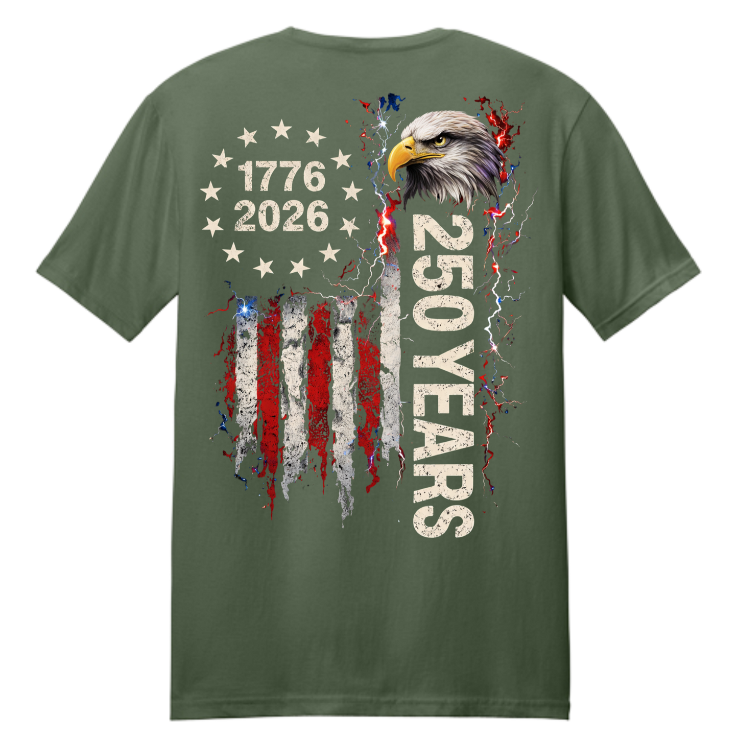 250 Years of Freedom Eagle Patriotic Tee | 1776–2026 America Anniversary Shirt