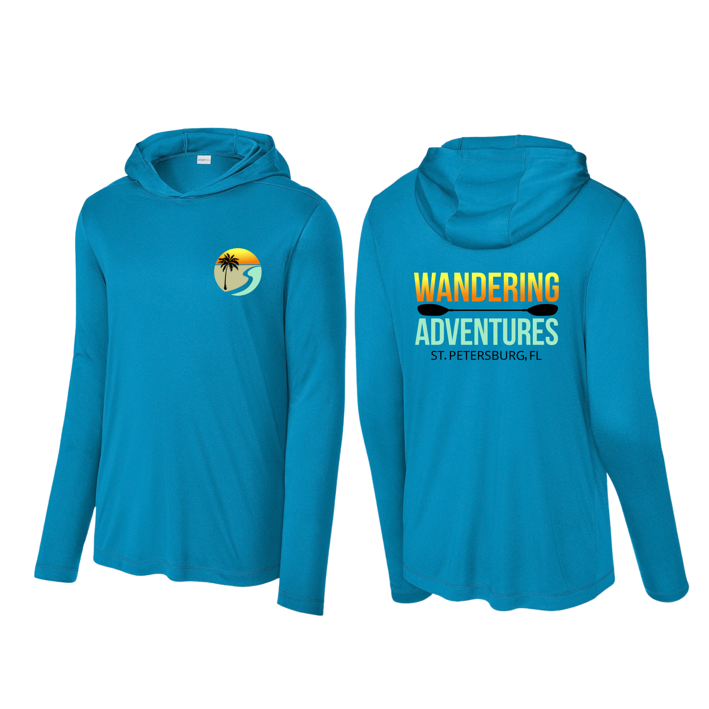 WANDERING ADVENTURES DRIFIT LONG SLEVEE HODDIE - SPORT-TEK® POSICHARGE® COMPETITOR™ TEE