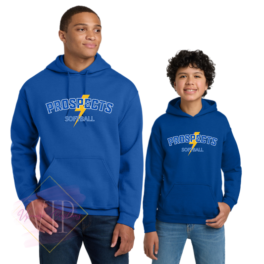 PROSPECTS SOFTBALL- 18500 Gildan® Heavy Blend™ Hooded Sweatshirt & 18500B Gildan® Youth Heavy Blend™ Hooded Sweatshirt