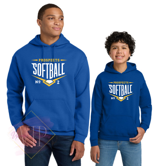 PROSPECTS SOFTBALL-2 18500 Gildan® Heavy Blend™ Hooded Sweatshirt & 18500B Gildan® Youth Heavy Blend™ Hooded Sweatshirt