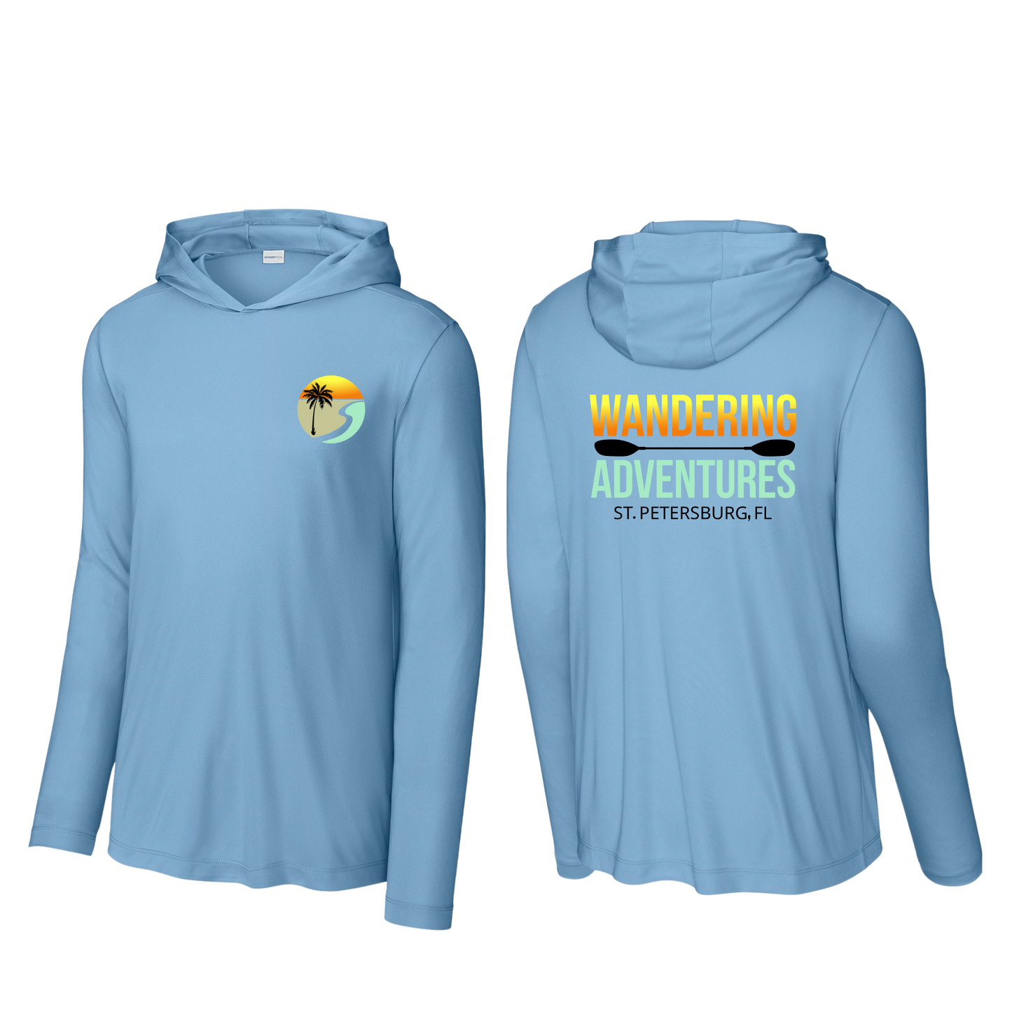 WANDERING ADVENTURES DRIFIT LONG SLEVEE HODDIE - SPORT-TEK® POSICHARGE® COMPETITOR™ TEE