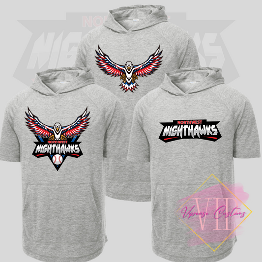 NW NIGHTHAWKS ST404 Sport-Tek ® PosiCharge ® Tri-Blend Wicking Short Sleeve Hoodie