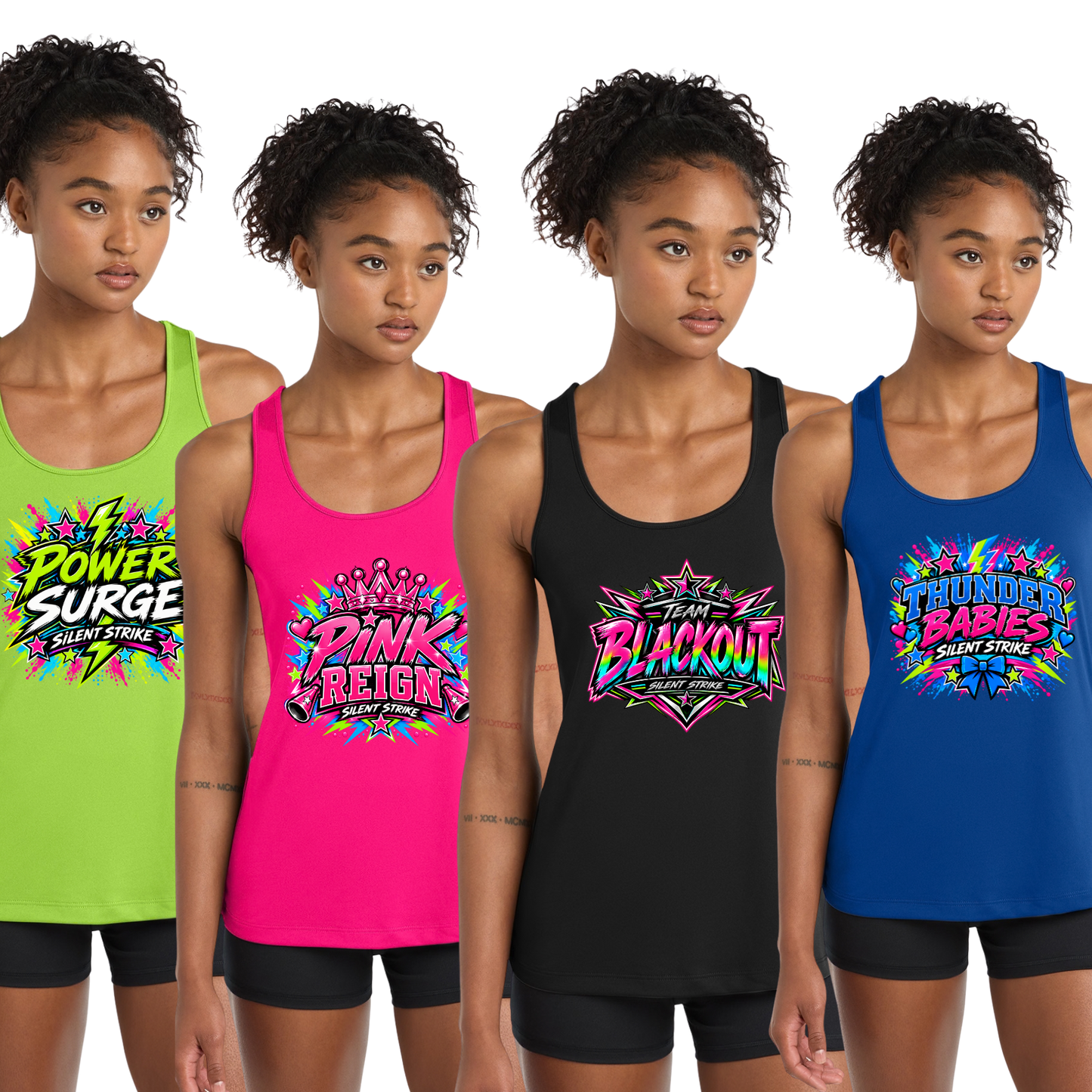 Silent Strike Cheer Tank Tops-LST356