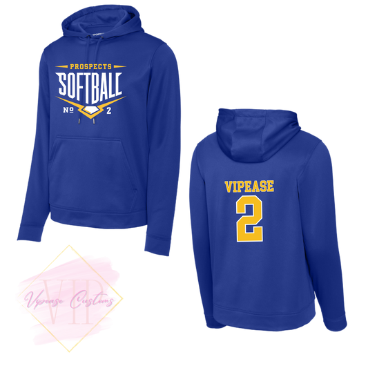 PROSPECTS SOFTBALL-2 F244 Sport-Tek® Sport-Wick® Fleece Hooded Pullover & YST244 Sport-Tek® Youth Sport-Wick® Fleece Hooded Pullover