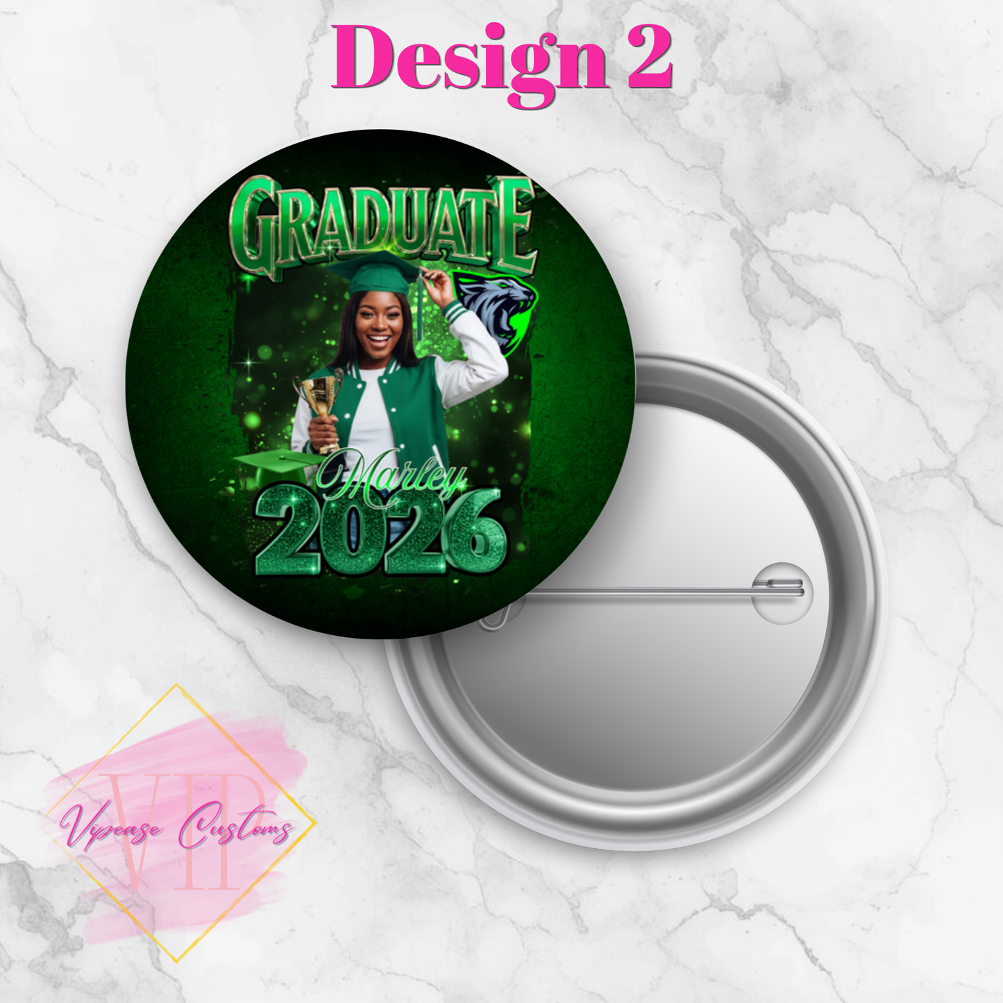 3" Grad Pin Button