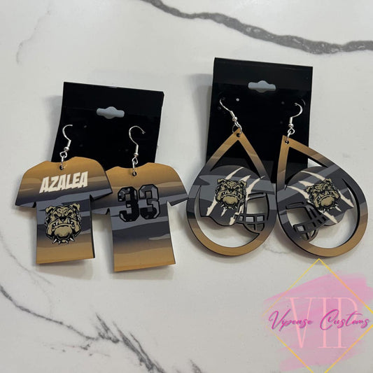 Azalea Bulldog Earrings