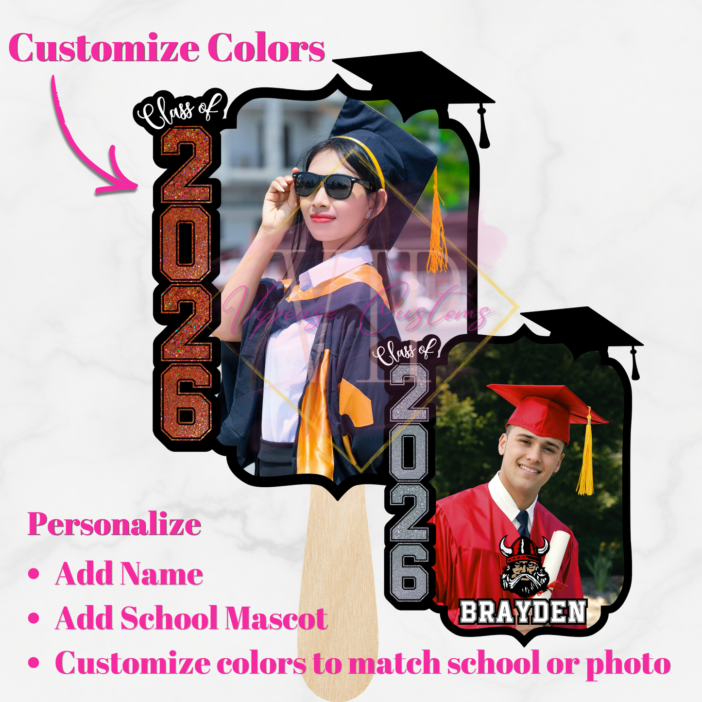 Custom Graduation Big Head or Fans