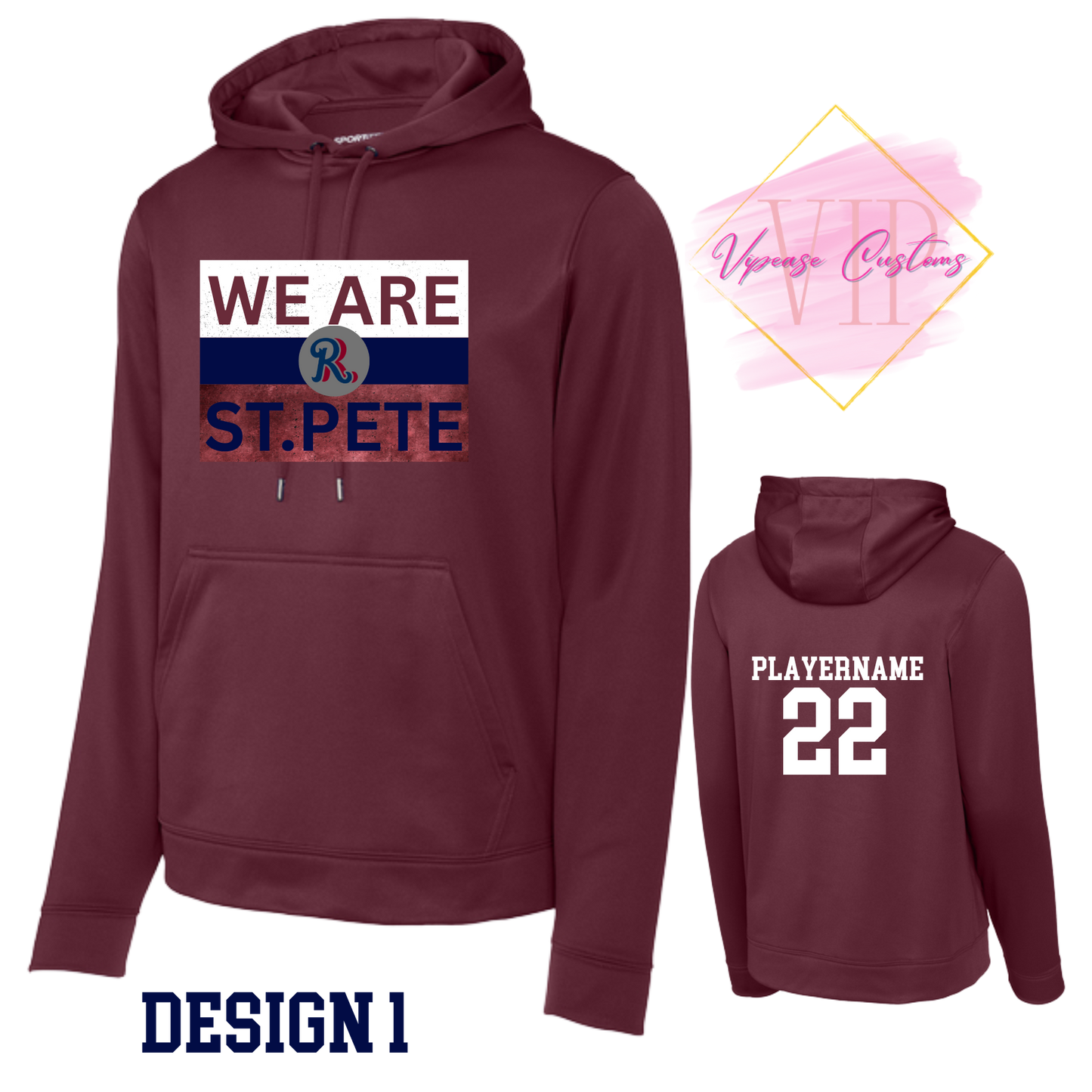 RR F244 & YSTF244 Sport-Tek® Sport-Wick® Fleece Hooded Pullover