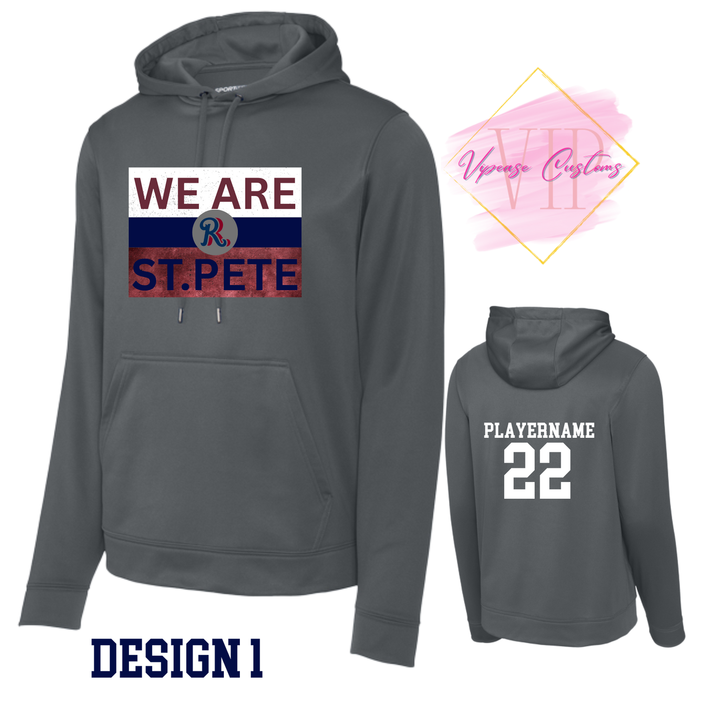 RR F244 & YSTF244 Sport-Tek® Sport-Wick® Fleece Hooded Pullover