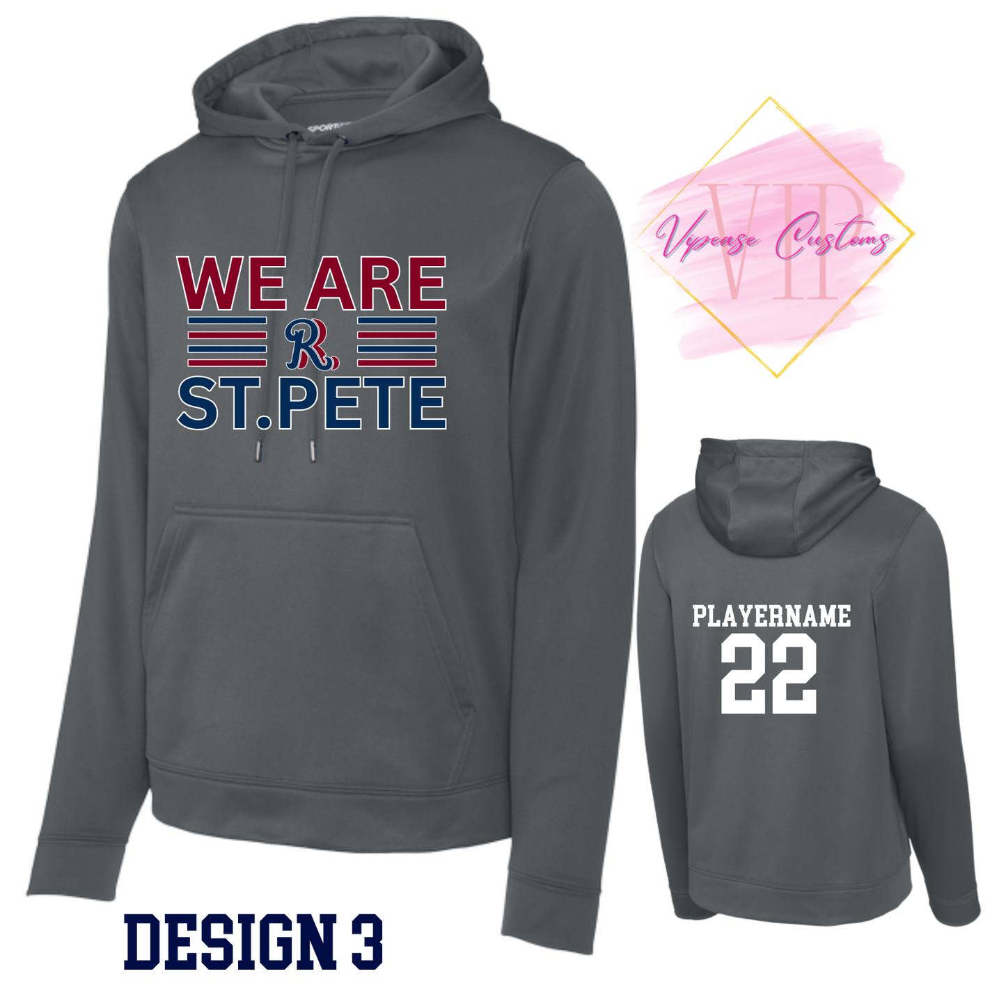 RR F244 & YSTF244 Sport-Tek® Sport-Wick® Fleece Hooded Pullover