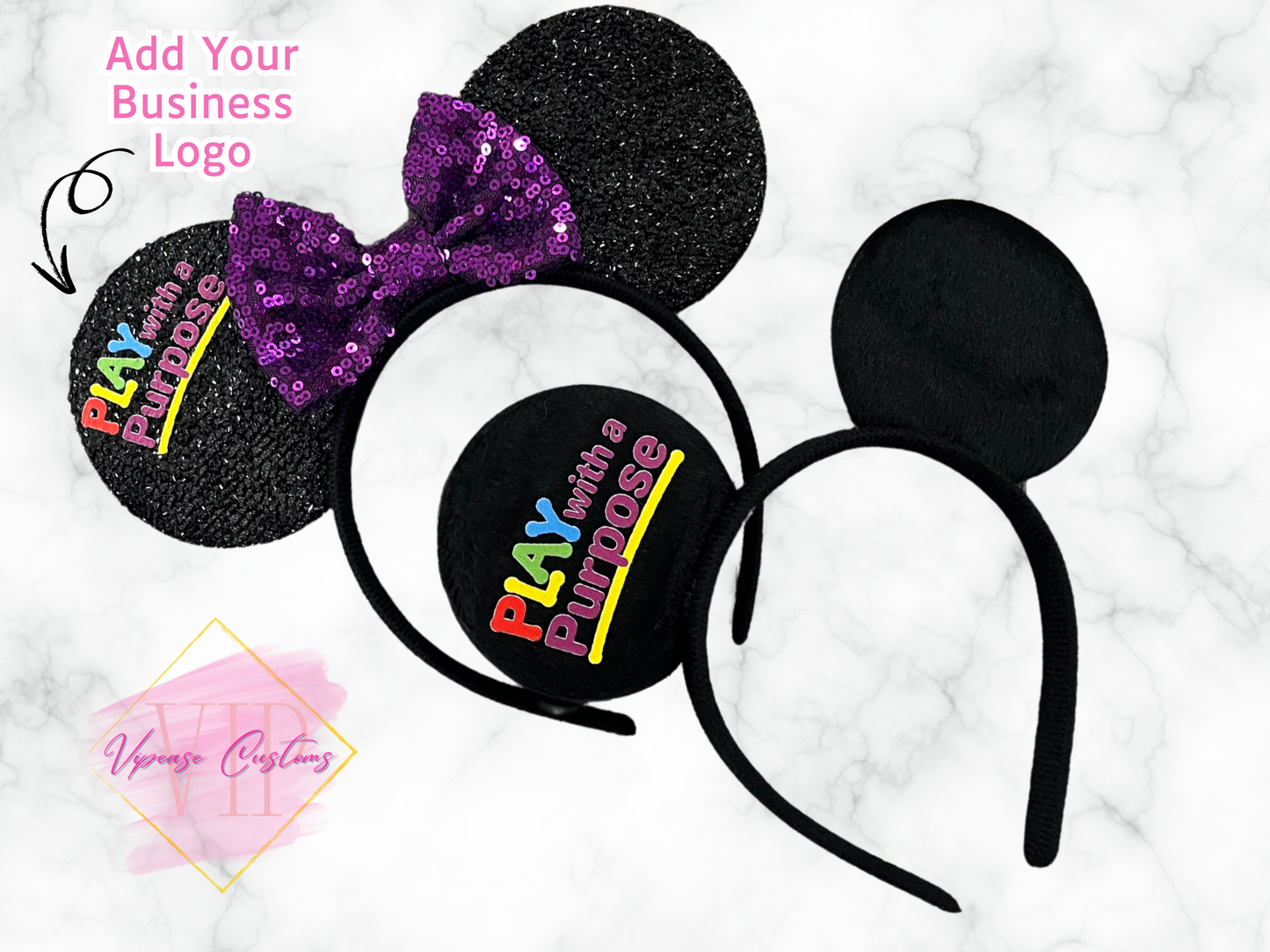 MICKEY EARS HEADBAND - Customize Bow Option