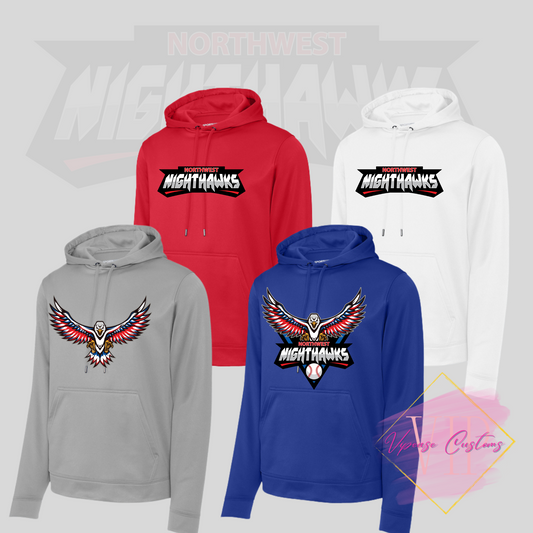 NW NIGHTHAWKS F244 Sport-Tek® Sport-Wick® Fleece Hooded Pullover