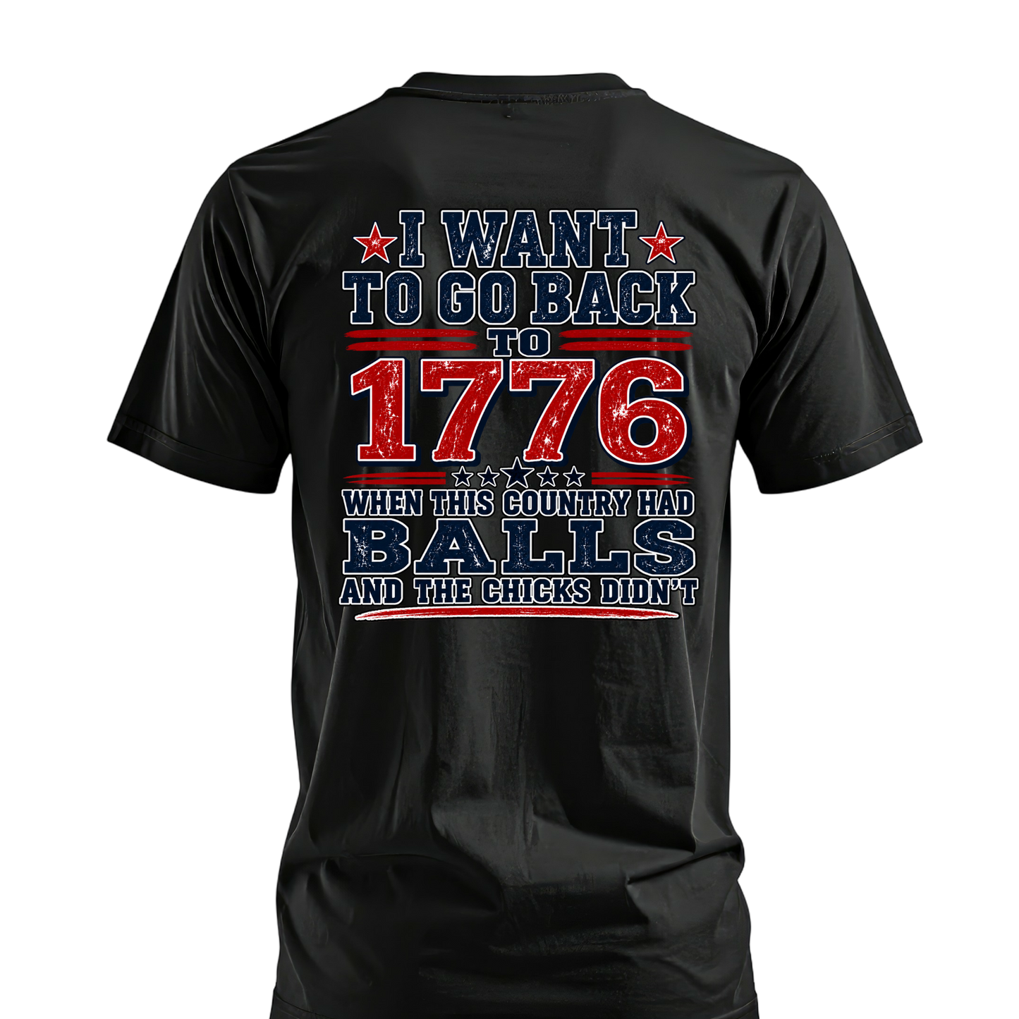 I Want to Go Back to 1776 T- Shirt | Cotton & Dri Fit