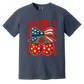 America Cherry Bow Patriotic Graphic Tee | Vintage USA Fourth of July Shirt