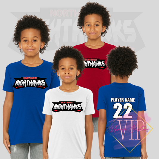 NW NIGHTHAWKS BC3001Y BELLA+CANVAS ® Youth Jersey Short Sleeve Tee