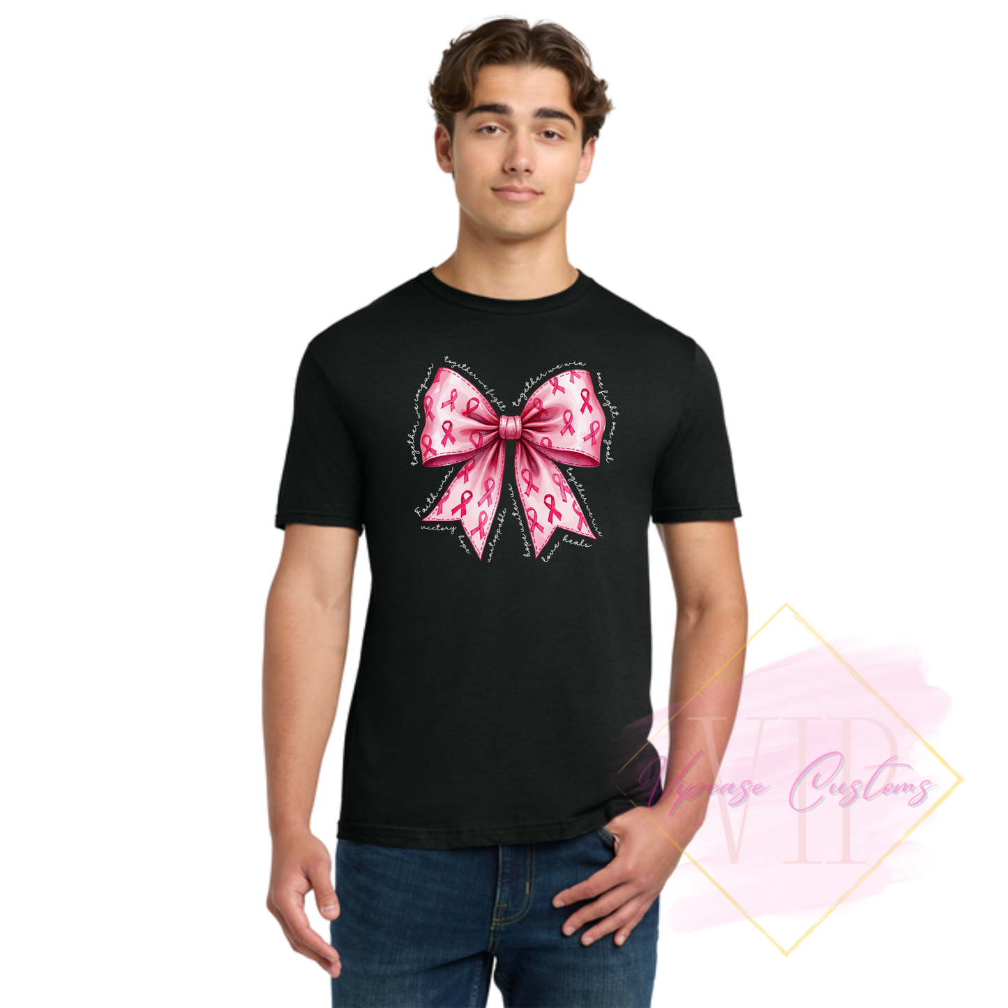 Together Ribbon Bow-Cancer Awareness 64000 Gildan Softstyle® T-Shirt