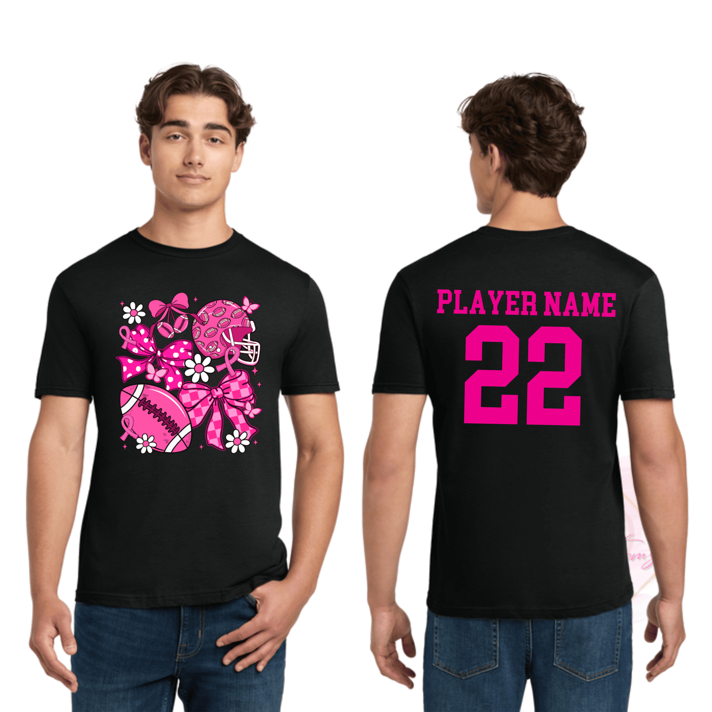 Football Cancer Breast Collage-Cancer Awareness 64000 Gildan Softstyle® T-Shirt